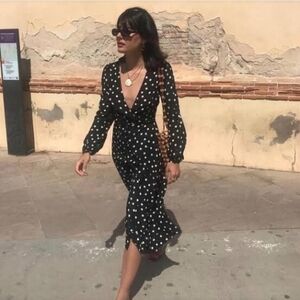 Realisation Par Polka Dot Silk Dress